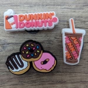 Dunkin' Donuts croc charms set of 3